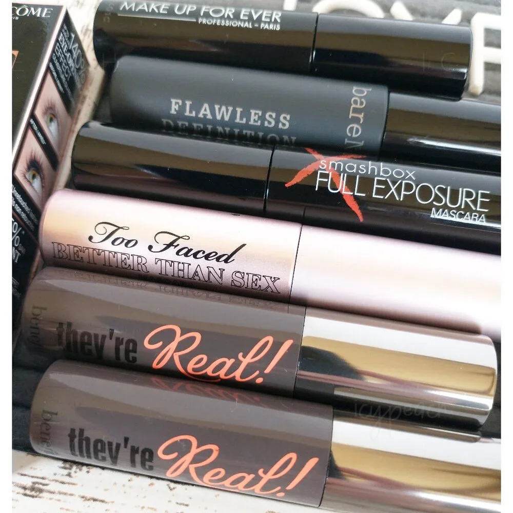 Mascara Bundle Travel Size 8 Piece Black Volumizing Lengthening Curling Lifting